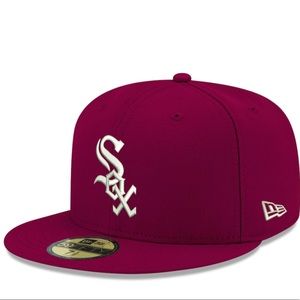 Burgundy Chicago White Sox Fitted Hat